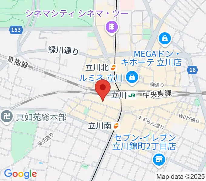ゲートウェイスタジオ立川店の地図