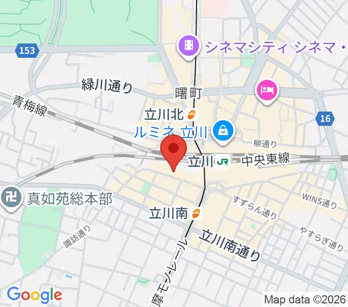 ゲートウェイスタジオ立川店の地図