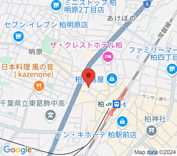 ゲートウェイスタジオ柏店の地図