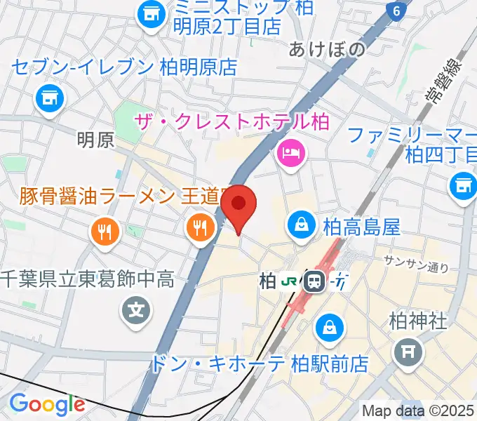 ゲートウェイスタジオ柏店の地図