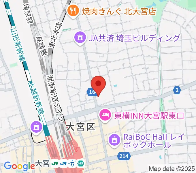 ゲートウェイスタジオ大宮店の地図