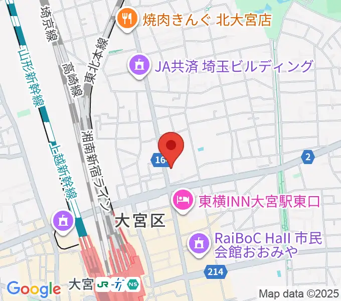 ゲートウェイスタジオ大宮店の地図