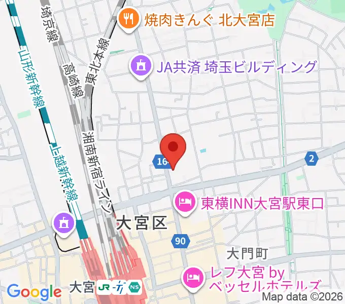 ゲートウェイスタジオ大宮店の地図