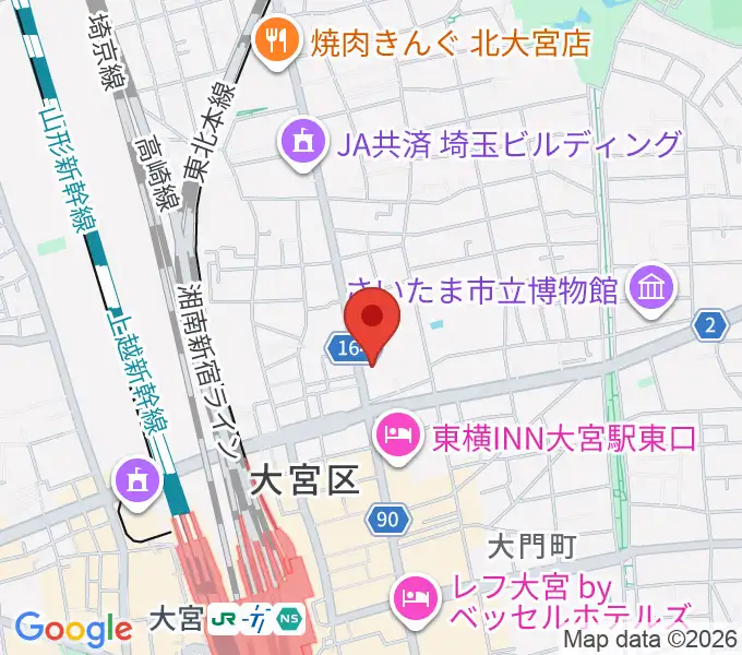 ゲートウェイスタジオ大宮店の地図