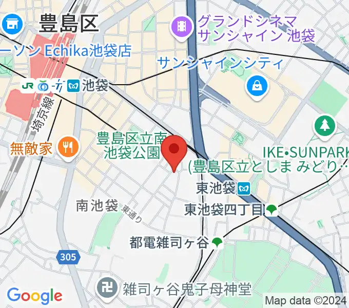 スタジオペンタ池袋店の地図