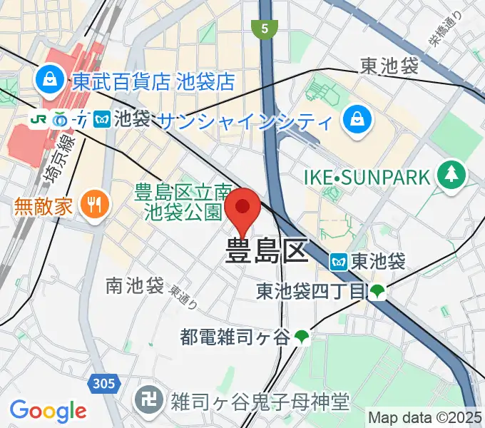 スタジオペンタ池袋店の地図