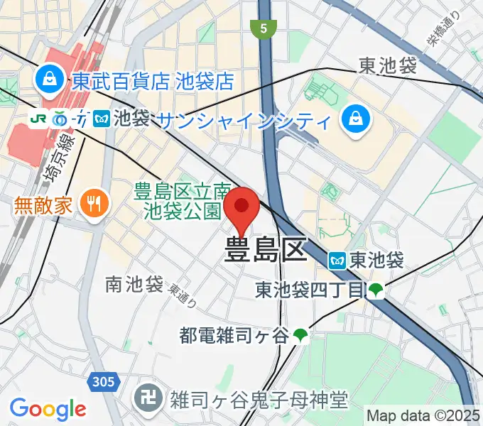 スタジオペンタ池袋店の地図