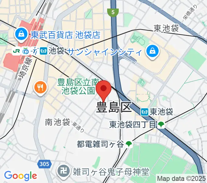 スタジオペンタ池袋店の地図