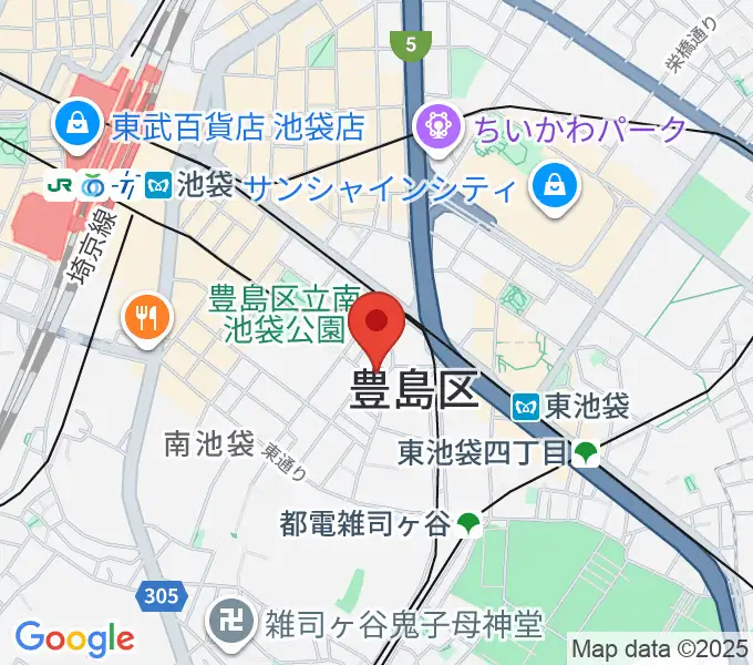 スタジオペンタ池袋店の地図