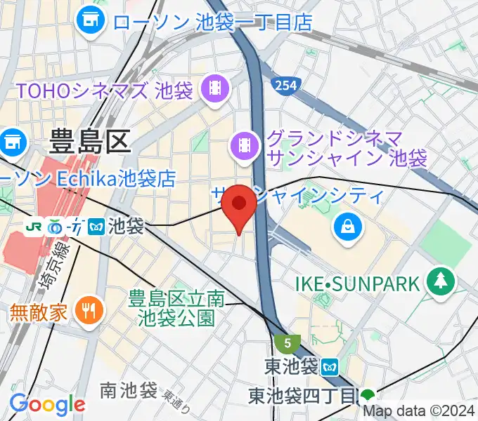 スタジオペンタ池袋ハンズサイドの地図