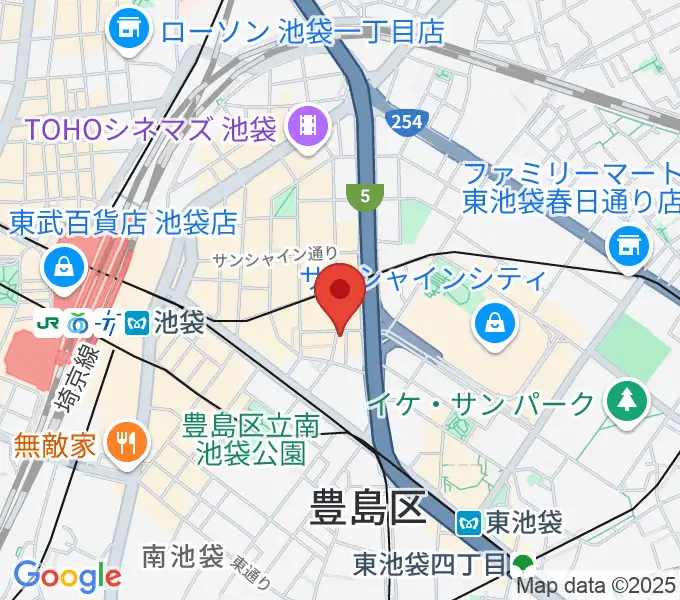 スタジオペンタ池袋ハンズサイドの地図