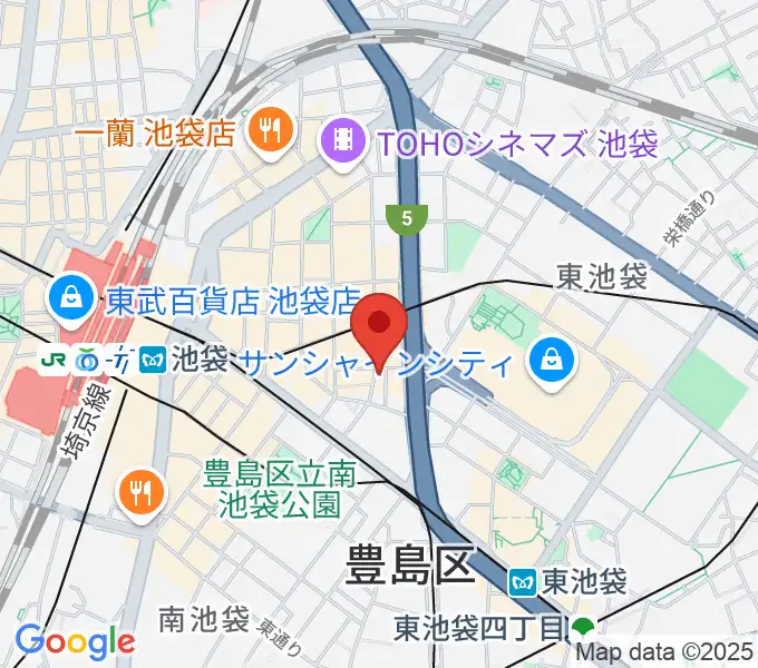 スタジオペンタ池袋ハンズサイドの地図