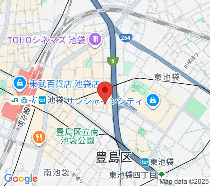 スタジオペンタ池袋ハンズサイドの地図