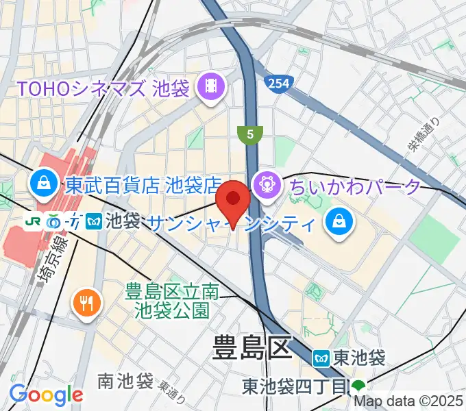 スタジオペンタ池袋ハンズサイドの地図