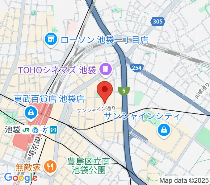 スタジオペンタ池袋ロックオンの地図