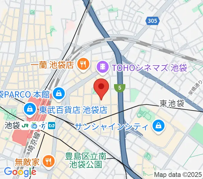 スタジオペンタ池袋ロックオンの地図