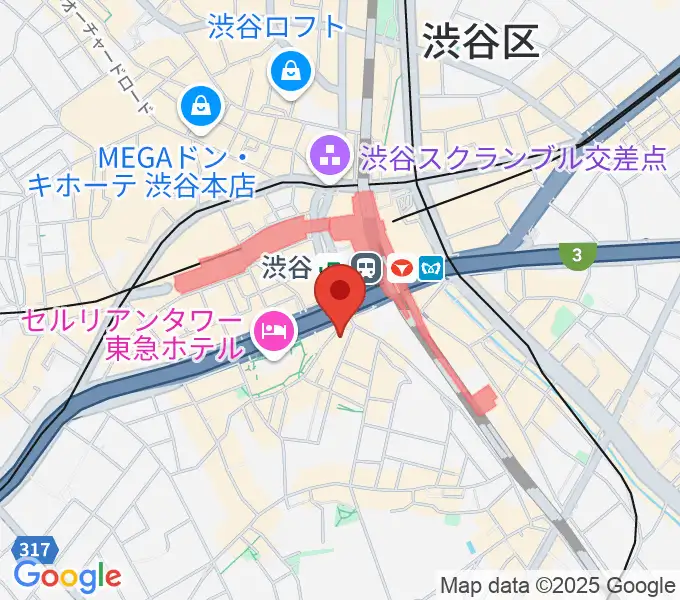 スタジオペンタ渋谷シティサイドの地図
