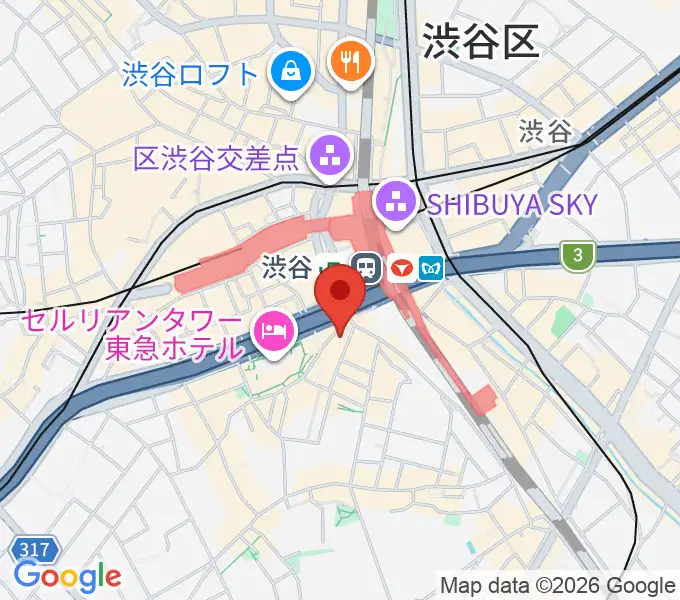 スタジオペンタ渋谷シティサイドの地図