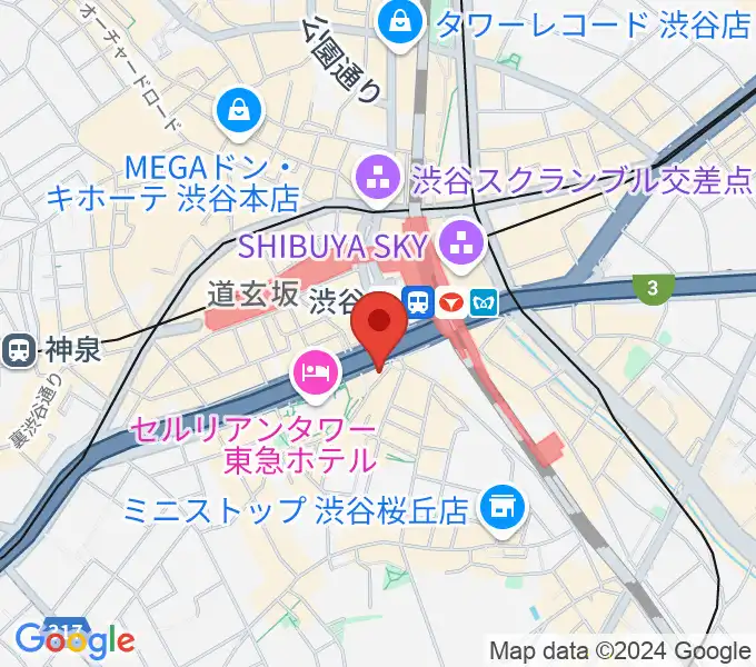 スタジオペンタ渋谷ムーンサイドの地図