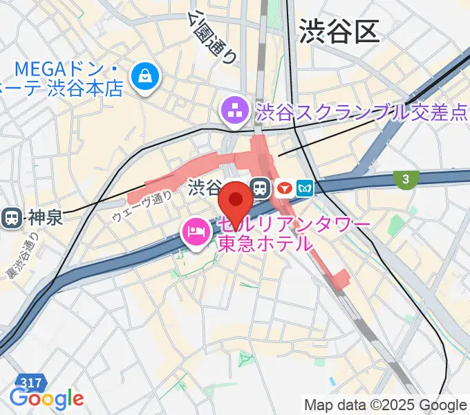 スタジオペンタ渋谷ムーンサイドの地図