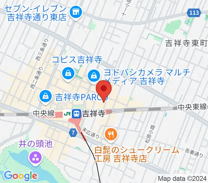 スタジオペンタ吉祥寺ノースサイドの地図