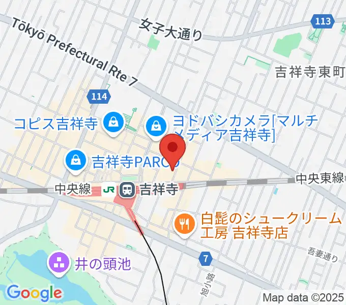 スタジオペンタ吉祥寺ノースサイドの地図
