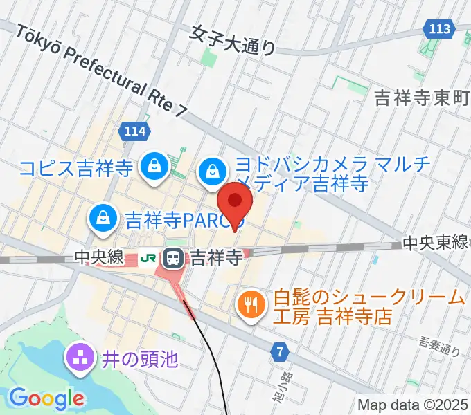 スタジオペンタ吉祥寺ノースサイドの地図