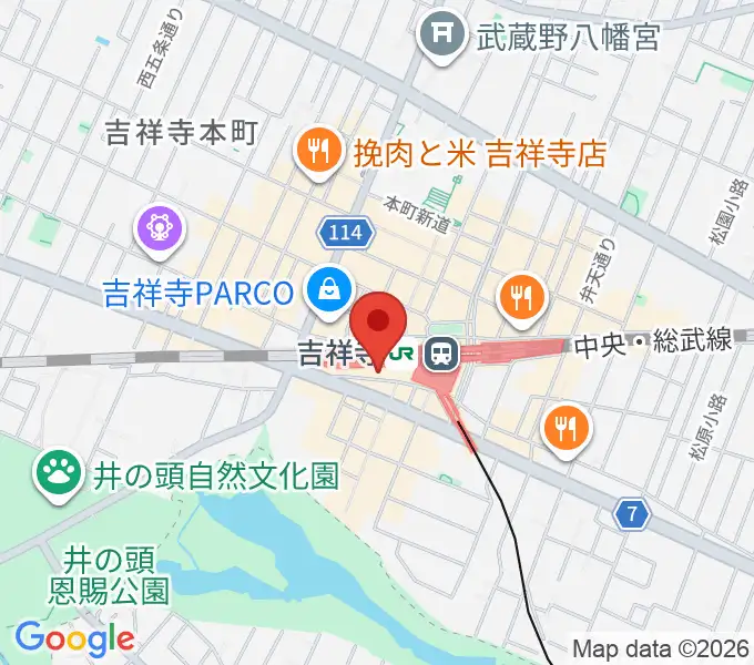 スタジオペンタ吉祥寺サウスサイドの地図