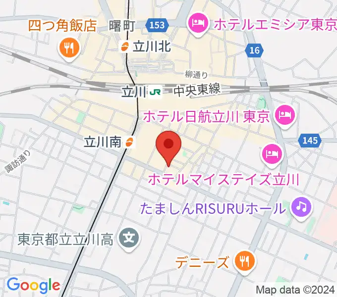 スタジオペンタ立川店の地図