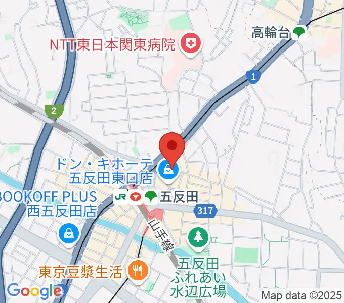 スタジオペンタ五反田店の地図