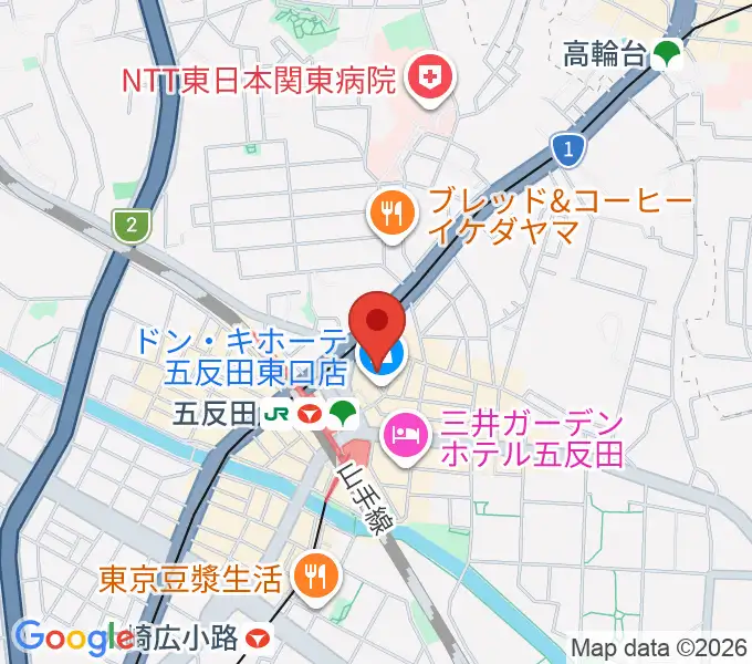 スタジオペンタ五反田店の地図