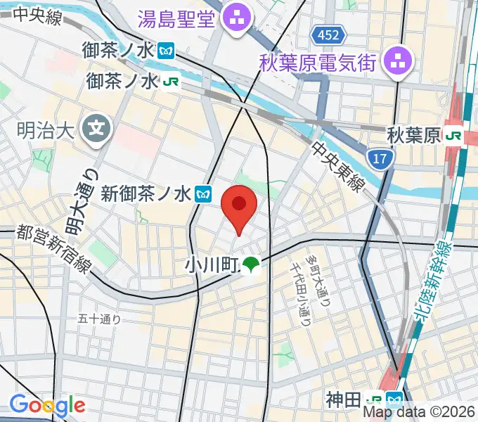 MUSIC JOY神田の地図