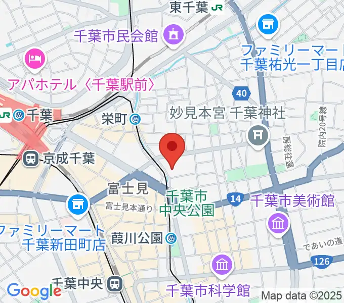 スタジオペンタ千葉店の地図