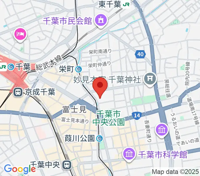 スタジオペンタ千葉店の地図