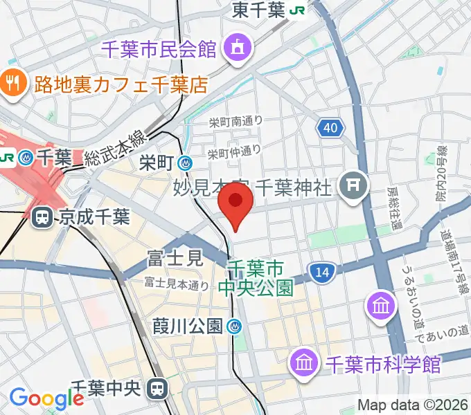 スタジオペンタ千葉店の地図