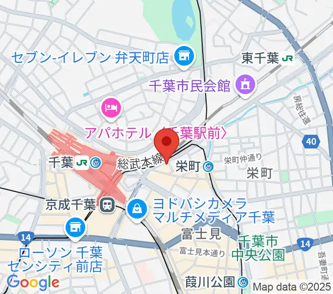 スタジオペンタ千葉駅前店の地図