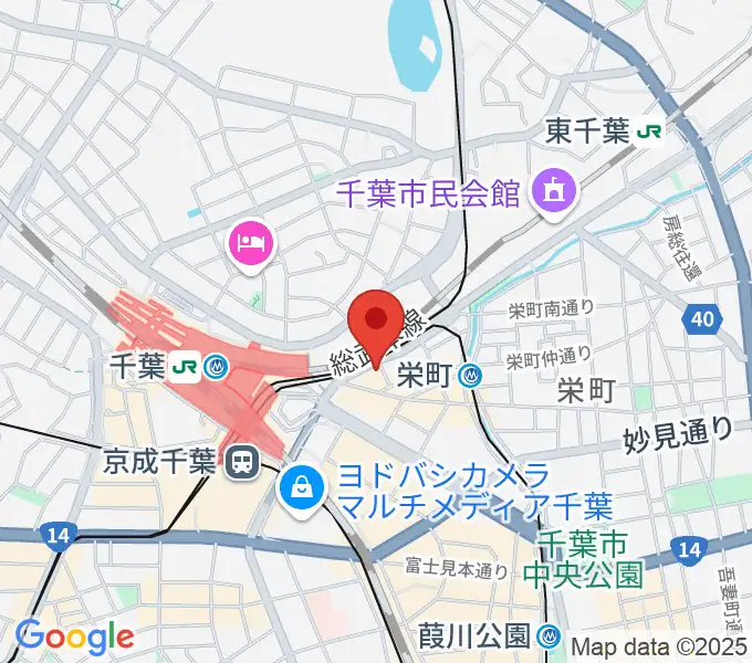 スタジオペンタ千葉駅前店の地図