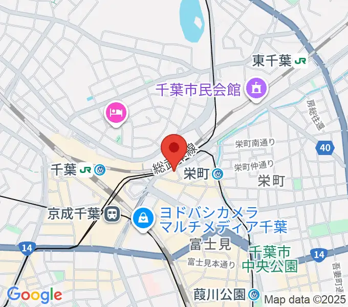 スタジオペンタ千葉駅前店の地図