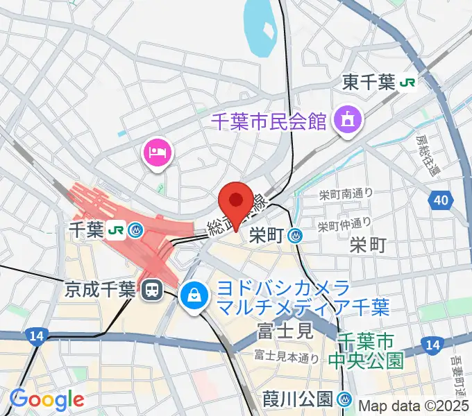 スタジオペンタ千葉駅前店の地図