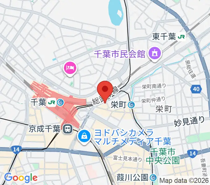 スタジオペンタ千葉駅前店の地図