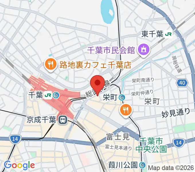 スタジオペンタ千葉駅前店の地図