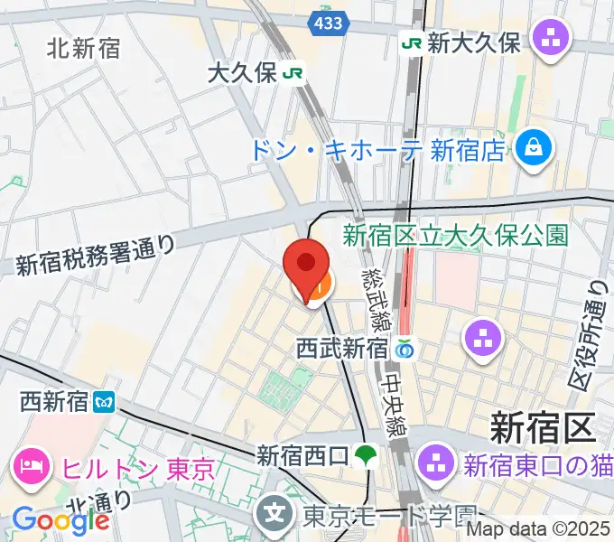 スタジオノード新宿の地図