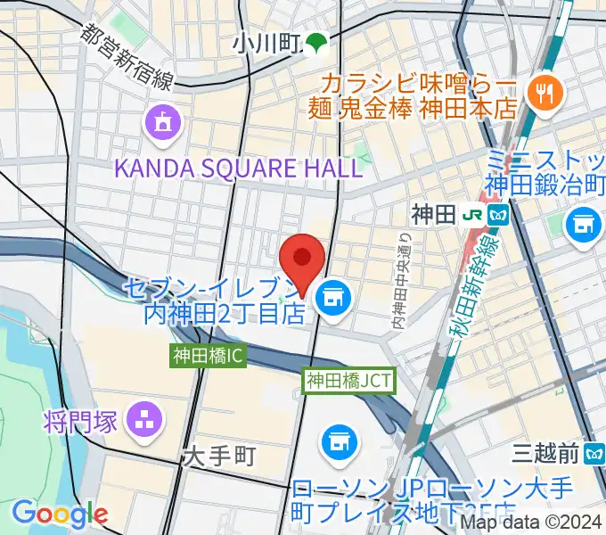 HMVP大手町スタジオの地図