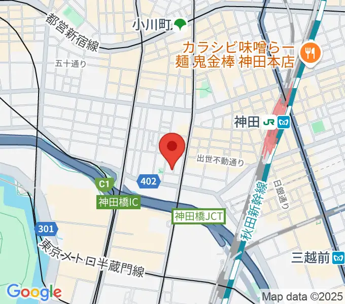 HMVP大手町スタジオの地図