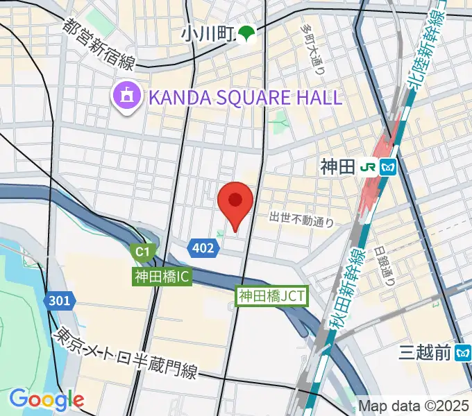 HMVP大手町スタジオの地図