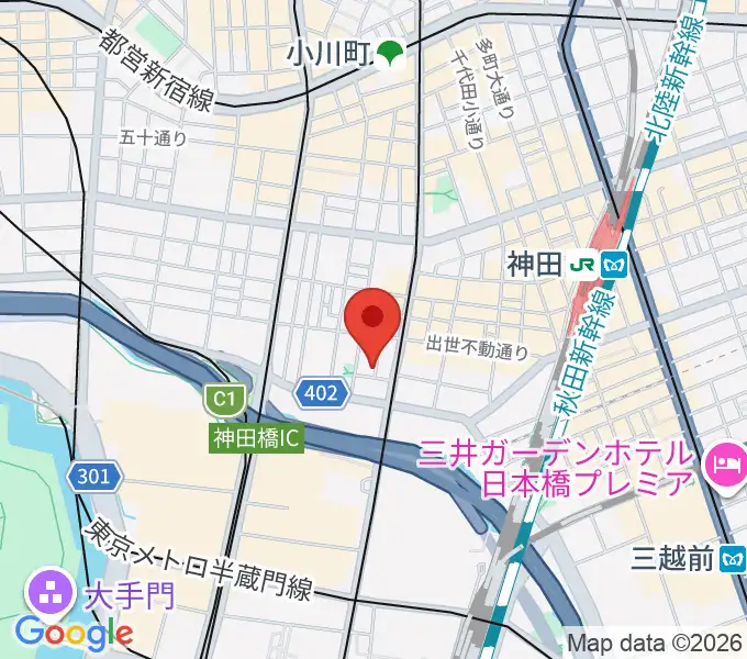 HMVP大手町スタジオの地図