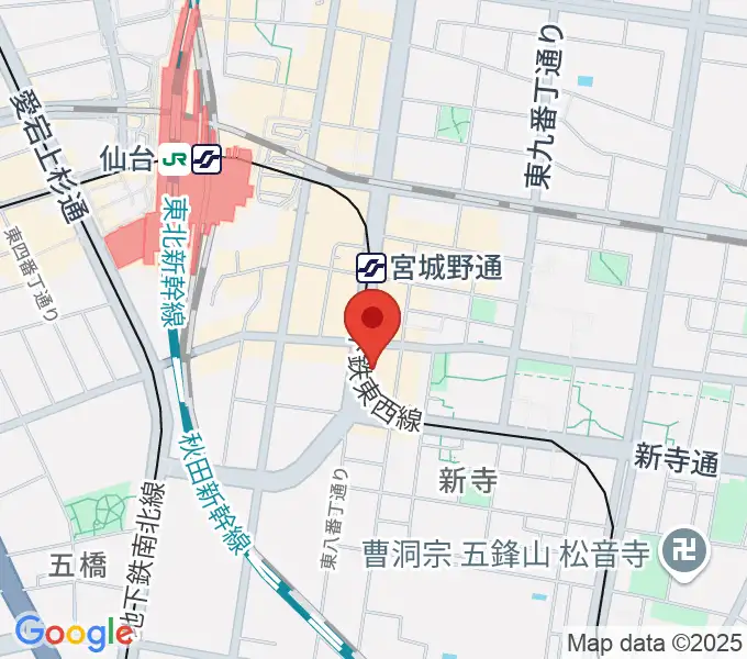 仙台スクールオブミュージック＆ダンス専門学校の地図
