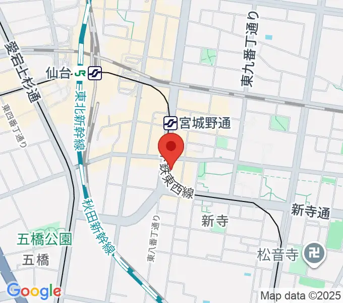 仙台スクールオブミュージック＆ダンス専門学校の地図