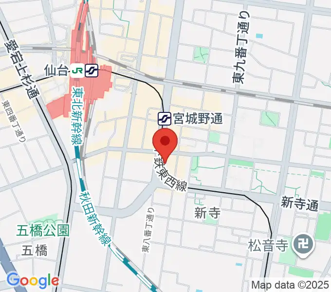 仙台スクールオブミュージック＆ダンス専門学校の地図