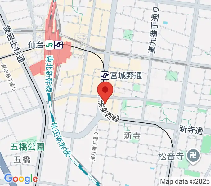 仙台スクールオブミュージック＆ダンス専門学校の地図